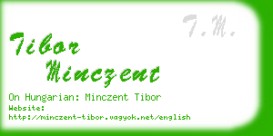 tibor minczent business card